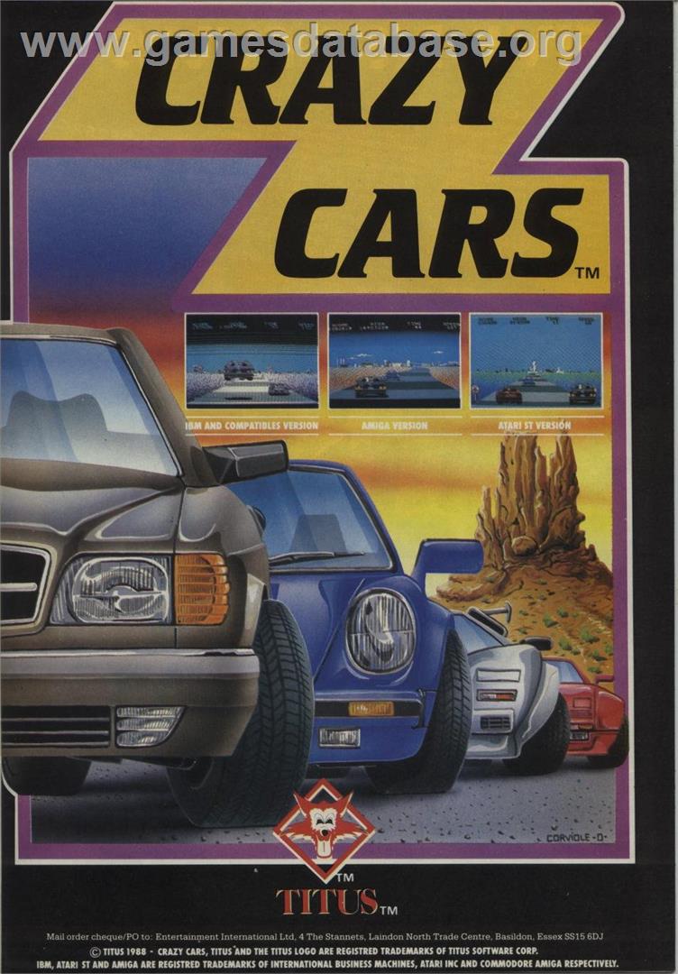Crazy Cars - Commodore 64 - Artwork - Advert