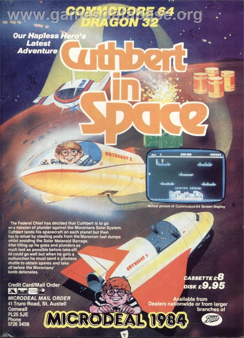 Cuthbert in Space - Commodore 64 - Artwork - Advert