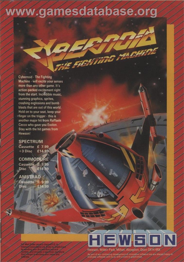 Cybernoid: The Fighting Machine - Commodore 64 - Artwork - Advert