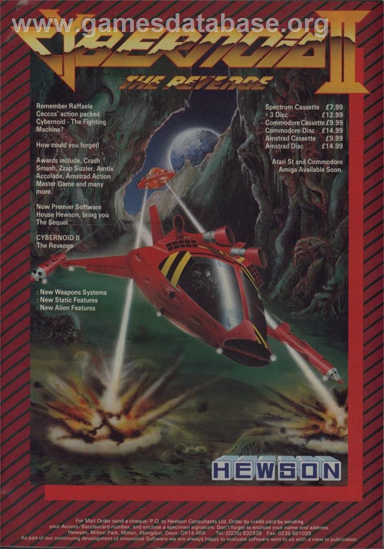 Cybernoid 2: The Revenge - Commodore 64 - Artwork - Advert
