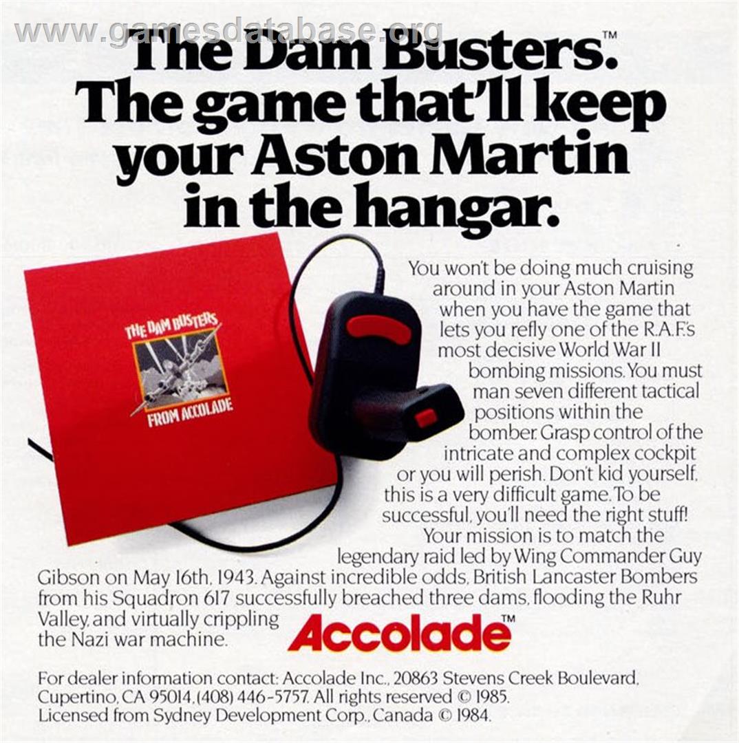 Dam Busters - Commodore 64 - Artwork - Advert