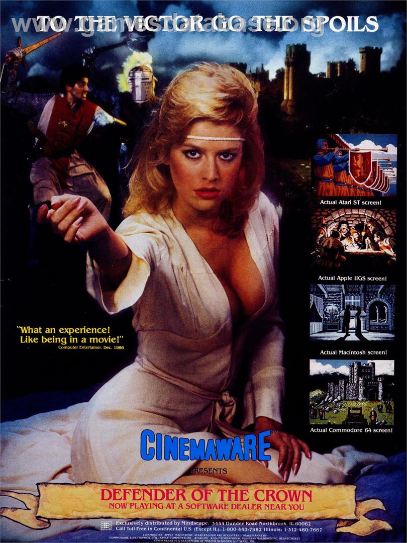 Defender Of The Crown - Commodore CDTV - Artwork - Advert