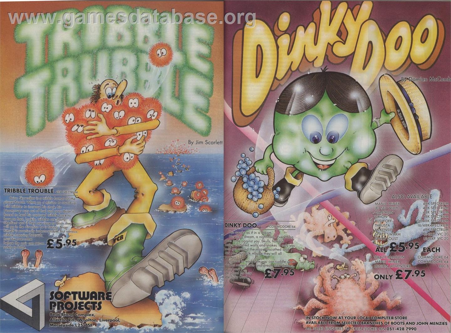 Dinky Doo - Commodore 64 - Artwork - Advert