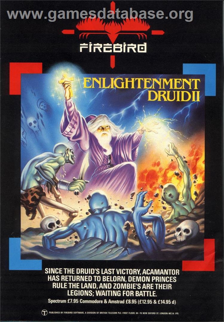 Druid II: Enlightenment - Amstrad CPC - Artwork - Advert