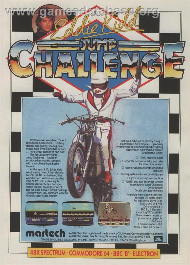 Eddie Kidd Jump Challenge - Commodore 64 - Artwork - Advert
