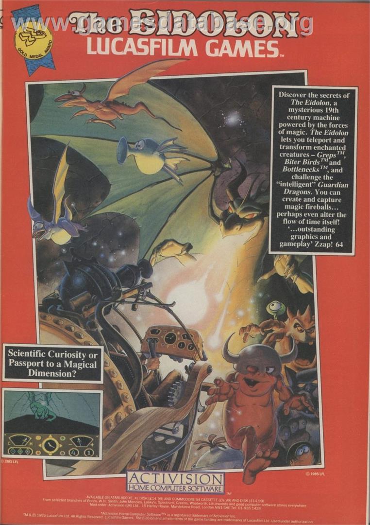 Eidolon, The - Atari 8-bit - Artwork - Advert