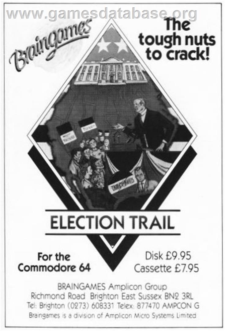 Election Trail - Commodore 64 - Artwork - Advert