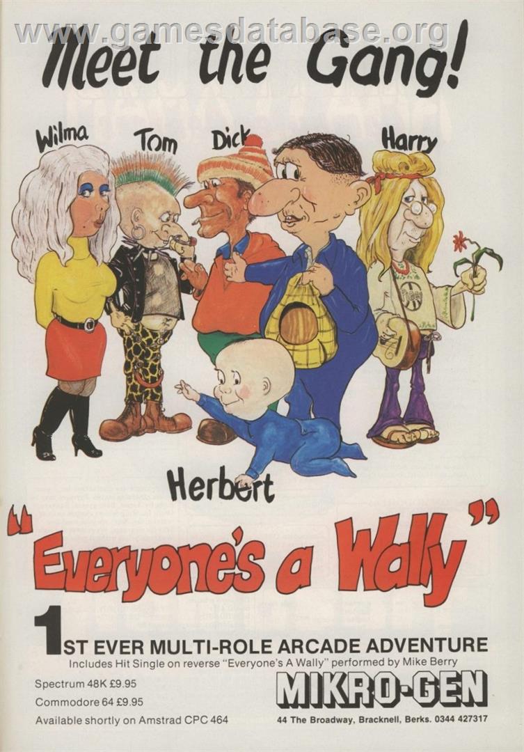 Everyone's A Wally - Amstrad CPC - Artwork - Advert