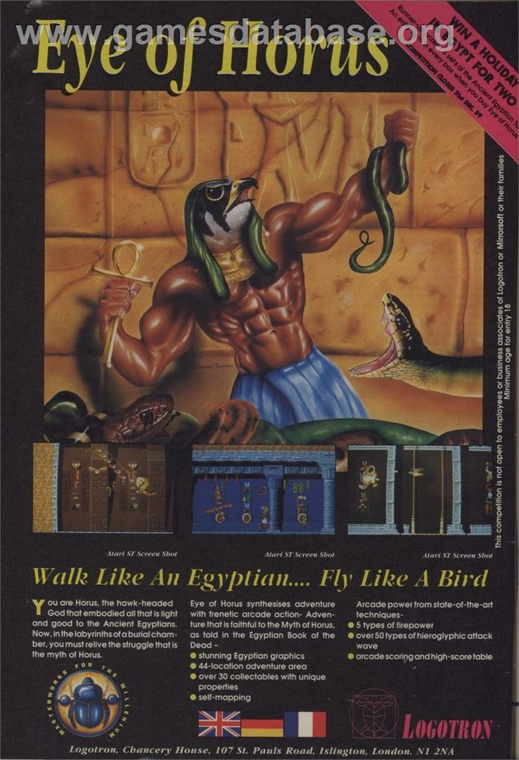 Eye Of Horus - Commodore 64 - Artwork - Advert