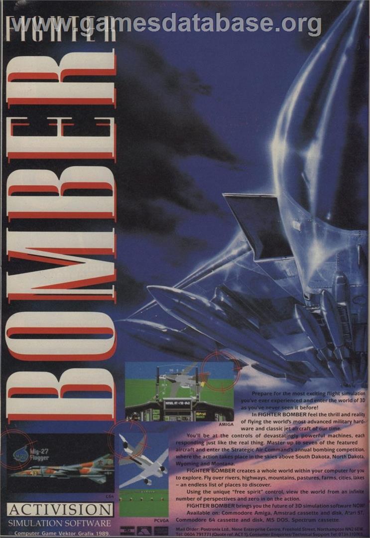 Fighter Bomber - Commodore 64 - Artwork - Advert
