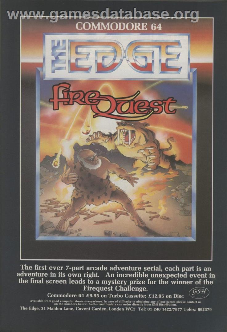 Firequest - Commodore 64 - Artwork - Advert