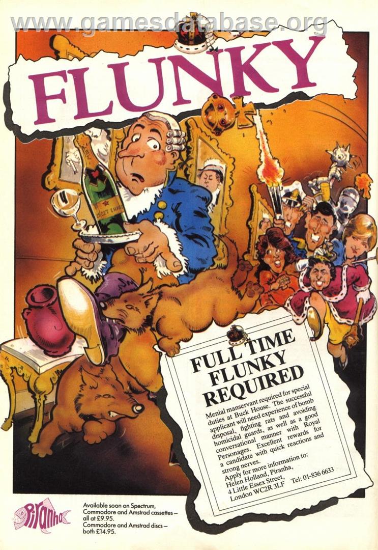 Flunky - Amstrad CPC - Artwork - Advert