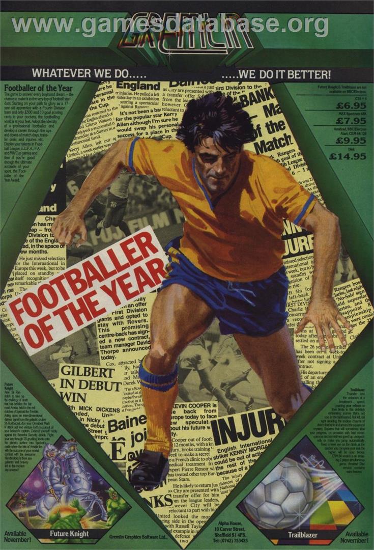 Footballer Of The Year - Commodore Plus 4 - Artwork - Advert