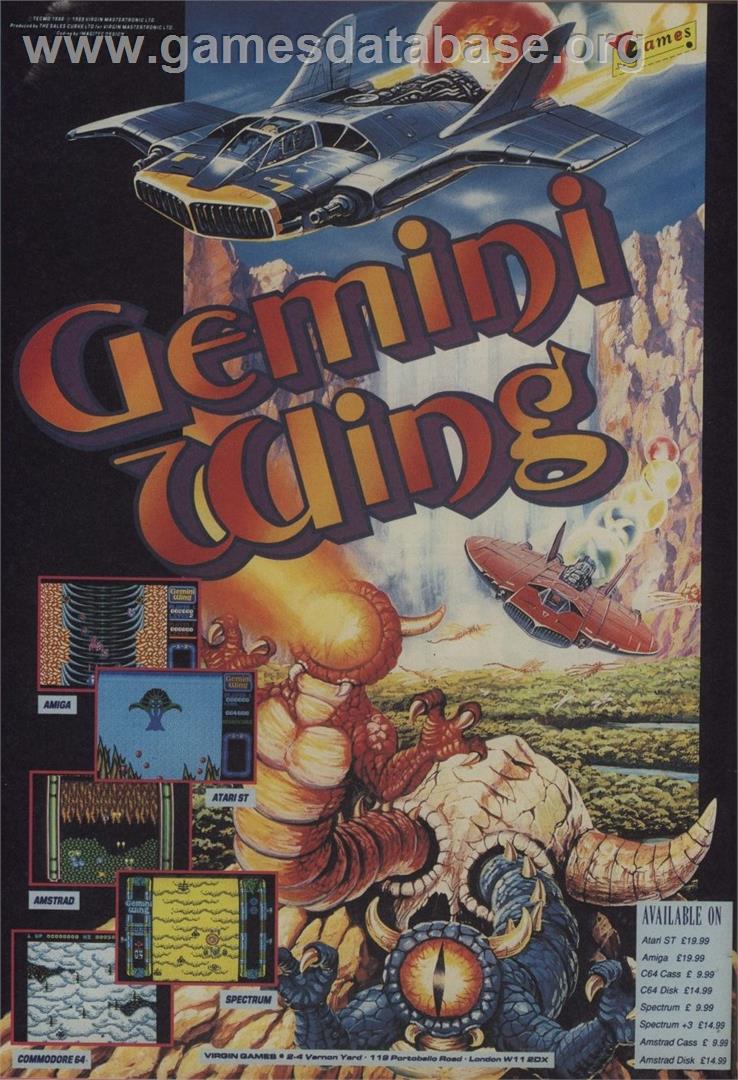 Gemini Wing - Commodore 64 - Artwork - Advert