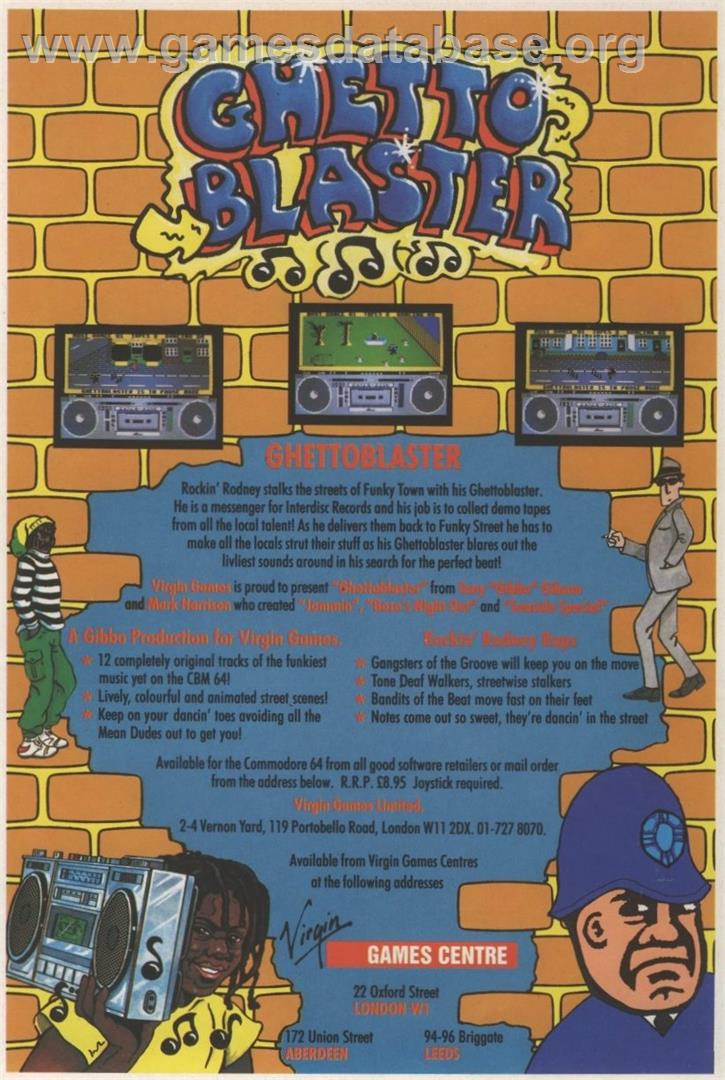 Ghetto Blaster - Commodore 64 - Artwork - Advert