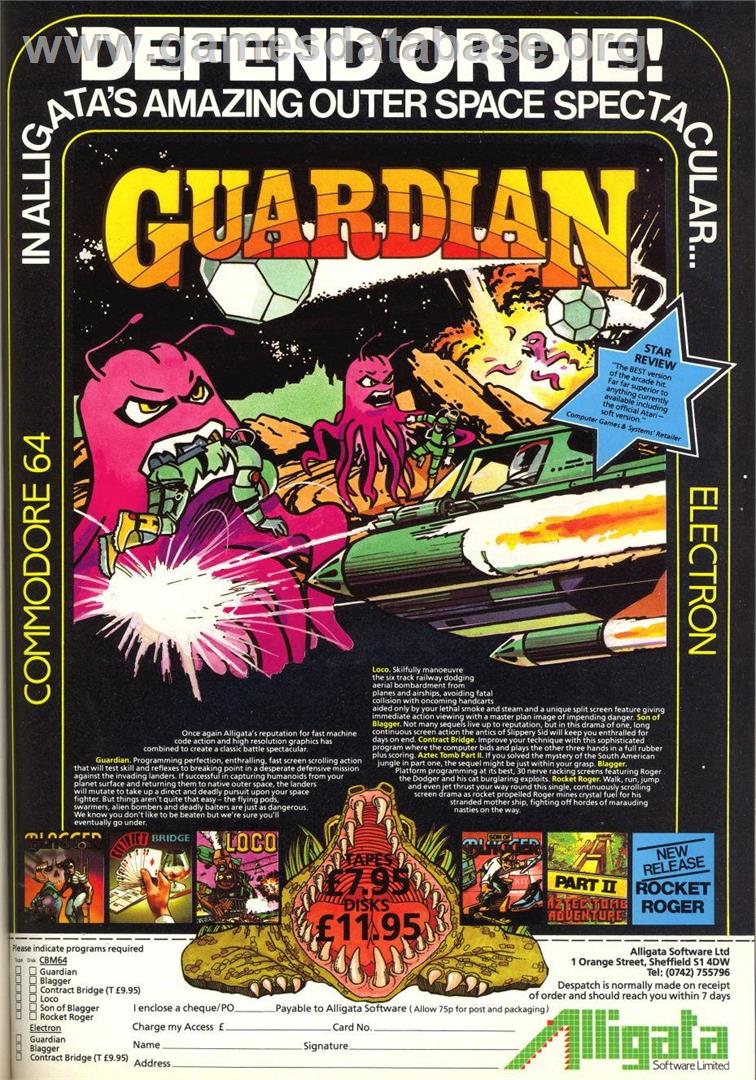 Guardian - Sinclair ZX Spectrum - Artwork - Advert
