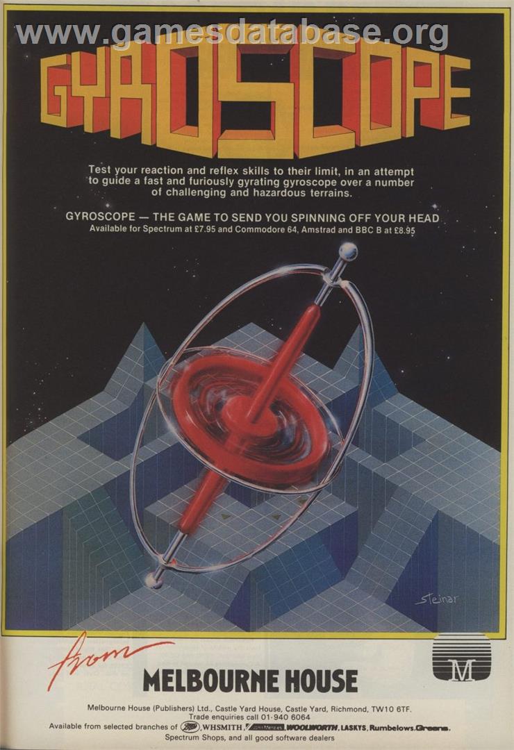 Gyroscope - Amstrad CPC - Artwork - Advert