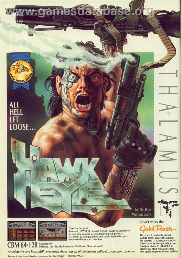 Hawkeye - Commodore 64 - Artwork - Advert