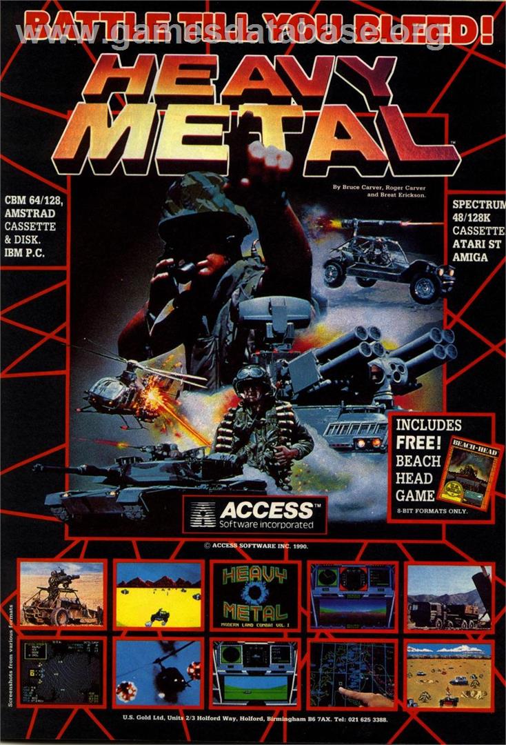 Heavy Metal - Atari 8-bit - Artwork - Advert