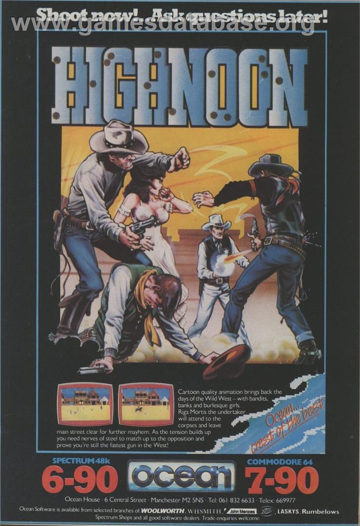 Highnoon - Commodore 64 - Artwork - Advert