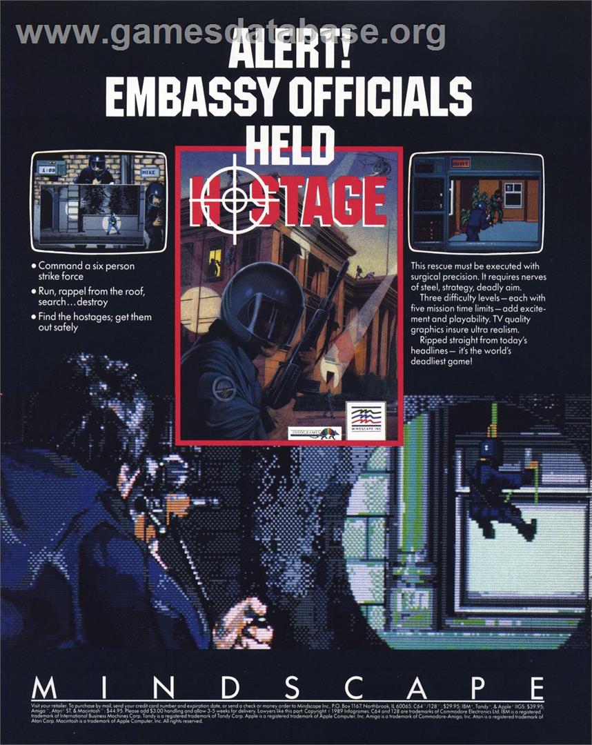 Hostage: Rescue Mission - MSX - Artwork - Advert