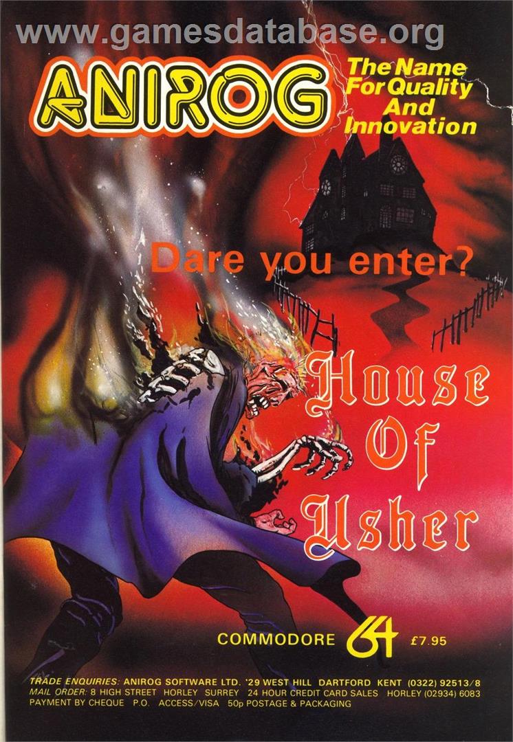 House Of Usher - Amstrad CPC - Artwork - Advert