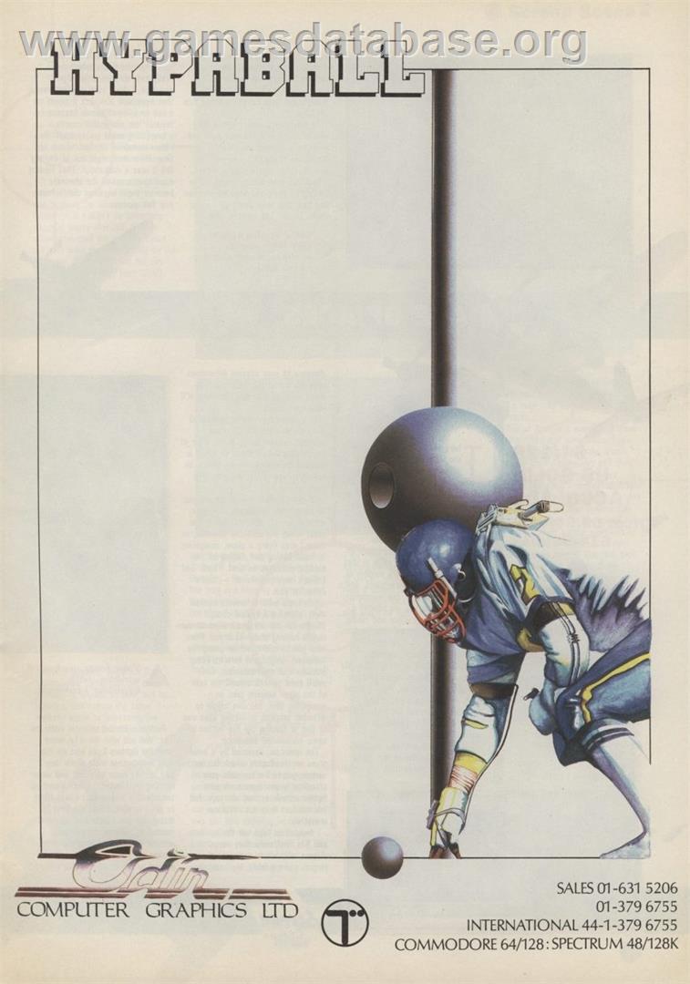 Hypa-ball - Commodore 64 - Artwork - Advert
