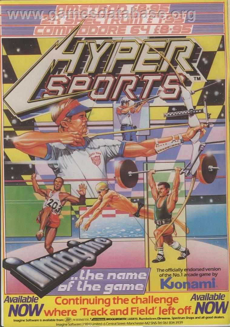 Hyper Sports - Commodore 64 - Artwork - Advert