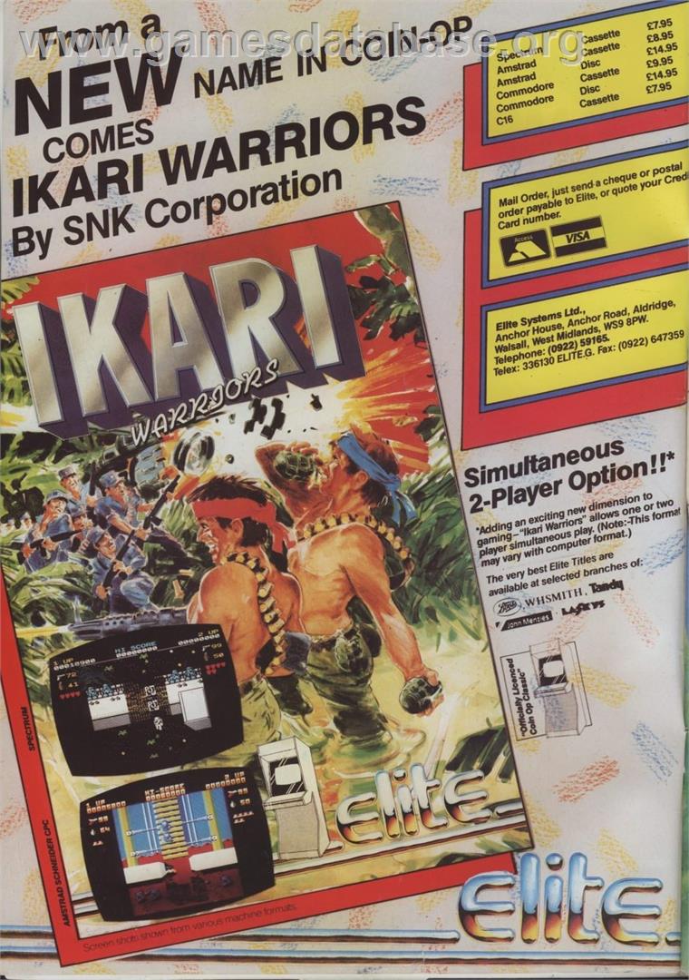 Ikari Warriors - Commodore 64 - Artwork - Advert