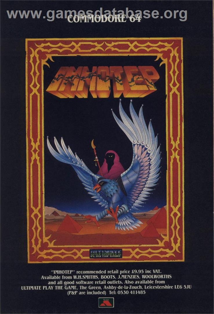 Imhotep - Commodore 64 - Artwork - Advert