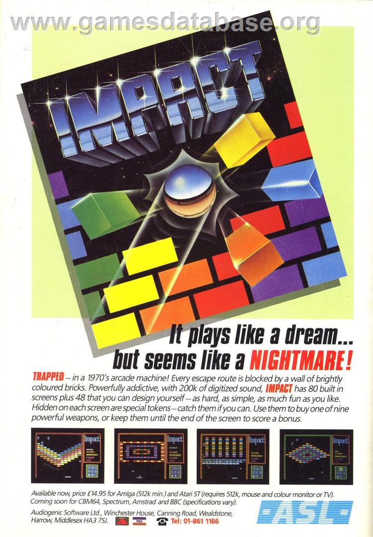 Impact - Commodore 64 - Artwork - Advert