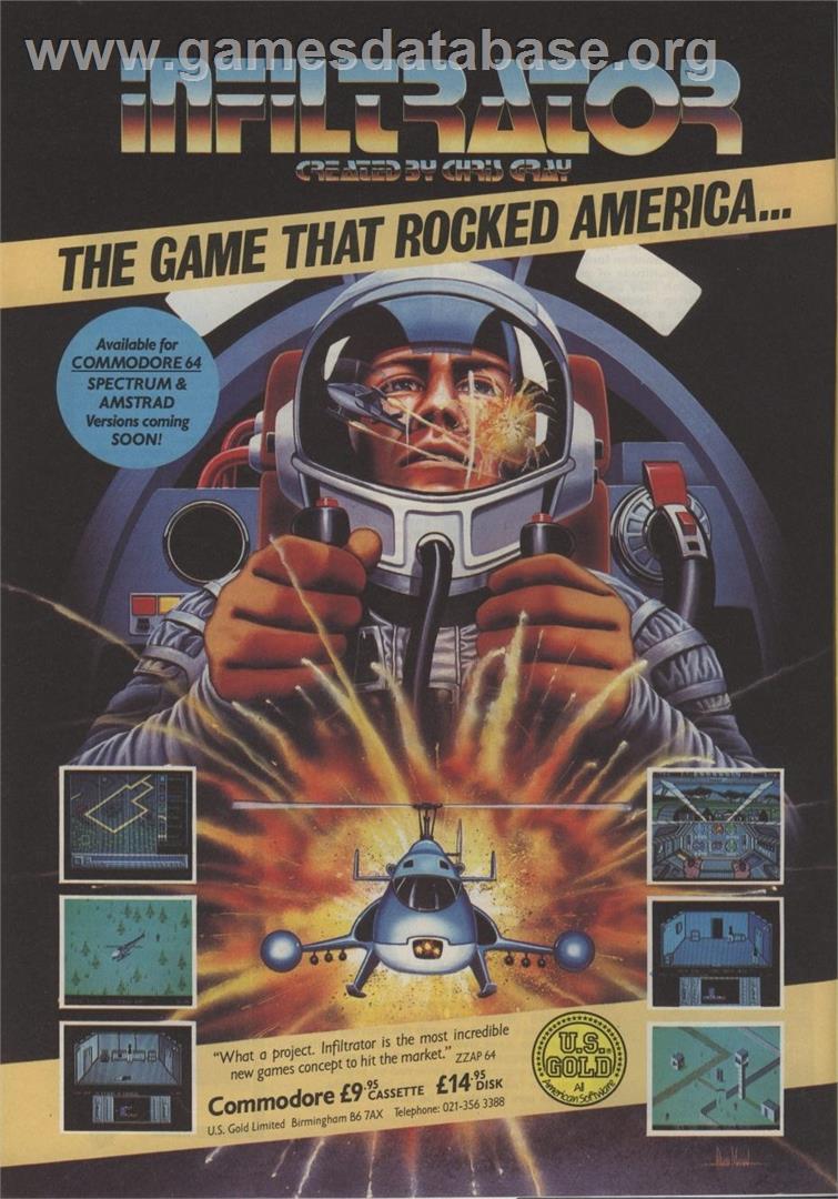 Infiltrator - Atari 8-bit - Artwork - Advert