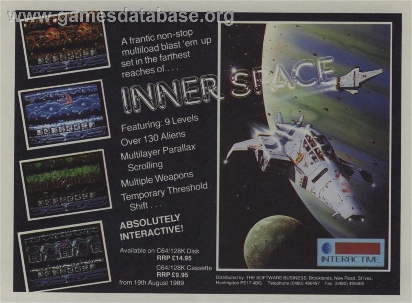 Inner Space - Commodore 64 - Artwork - Advert