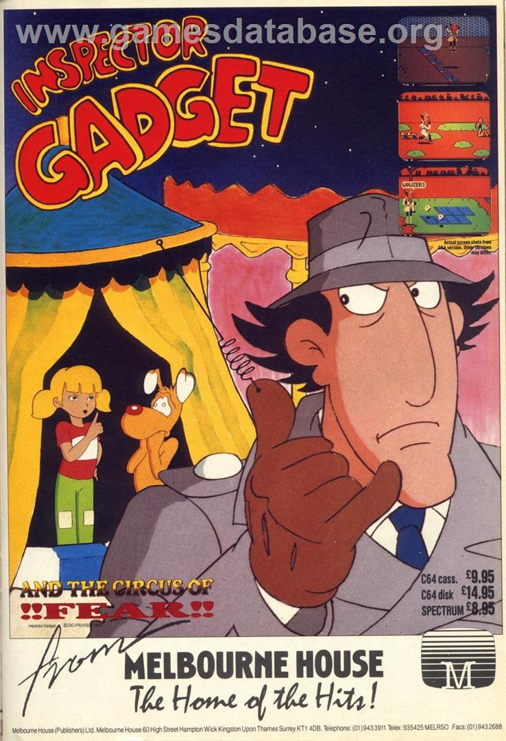 Inspector Gadget (Preview - 1987) - Commodore 64 - Artwork - Advert