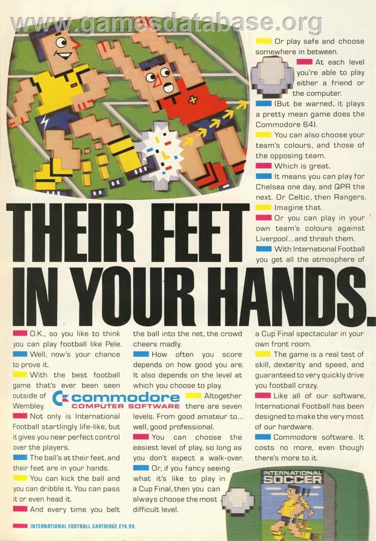 International Soccer - Atari 2600 - Artwork - Advert