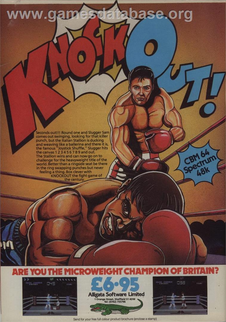 Knockout (1985) - Commodore 64 - Artwork - Advert
