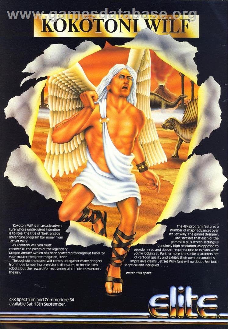 Kokotoni Wilf - Amstrad CPC - Artwork - Advert