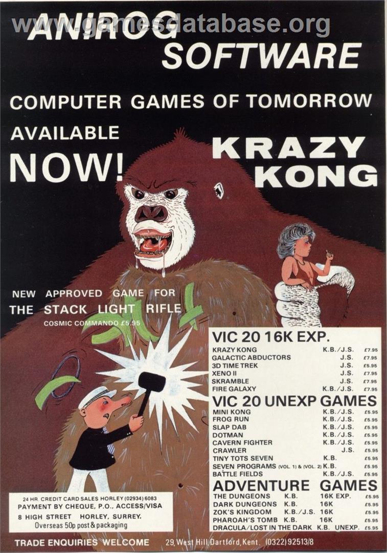 Krazy Kong - Commodore 64 - Artwork - Advert