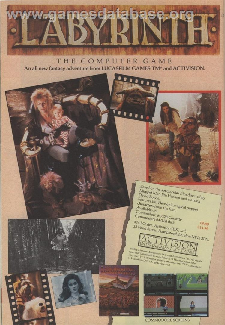 Labyrinth (Magic Soft) - Commodore 64 - Artwork - Advert