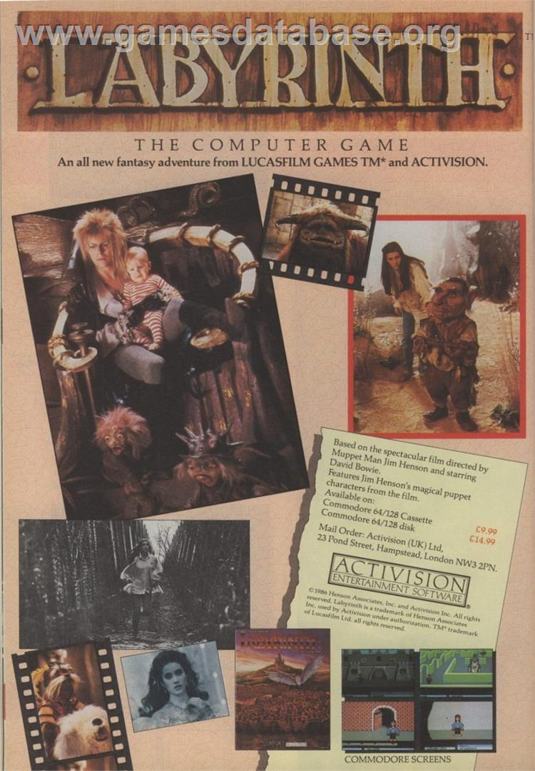 Labyrinth - MSX 2 - Artwork - Advert