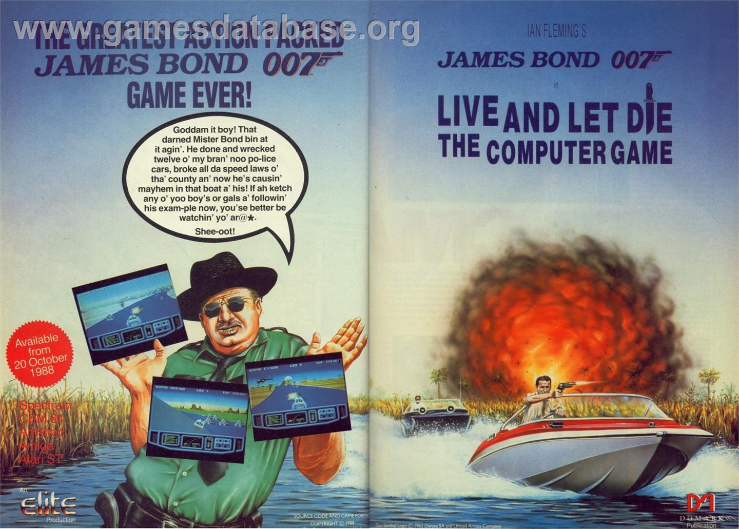 Live and Let Die - Commodore 64 - Artwork - Advert