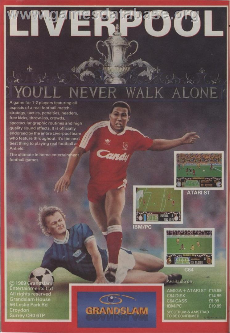 Liverpool: the Computer Game - Commodore 64 - Artwork - Advert