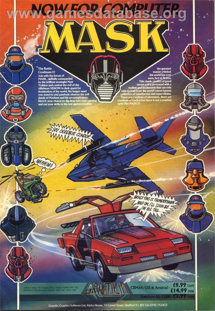 MASK - Commodore 64 - Artwork - Advert