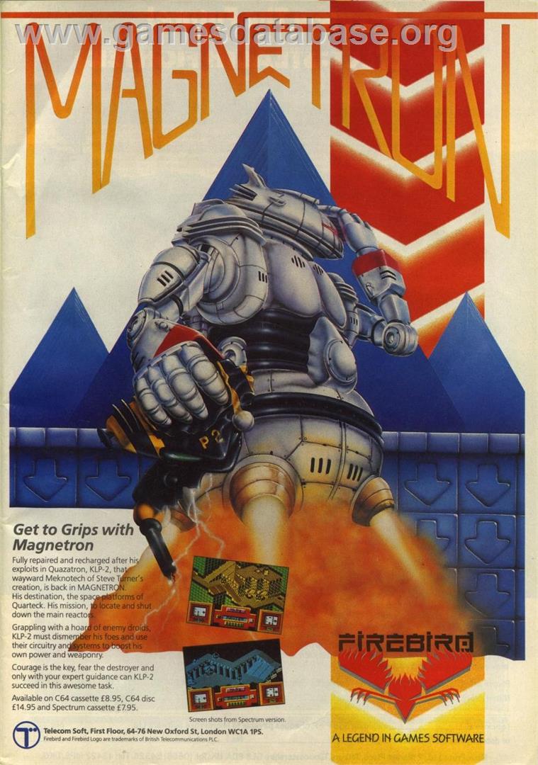 Magnetron (Loadstar) - Commodore 64 - Artwork - Advert