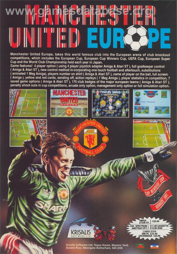 Manchester United Europe - Commodore Amiga - Artwork - Advert