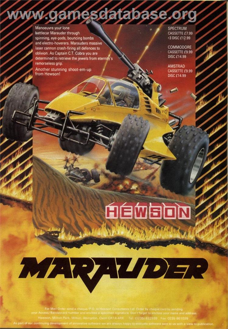 Marauder - Amstrad CPC - Artwork - Advert