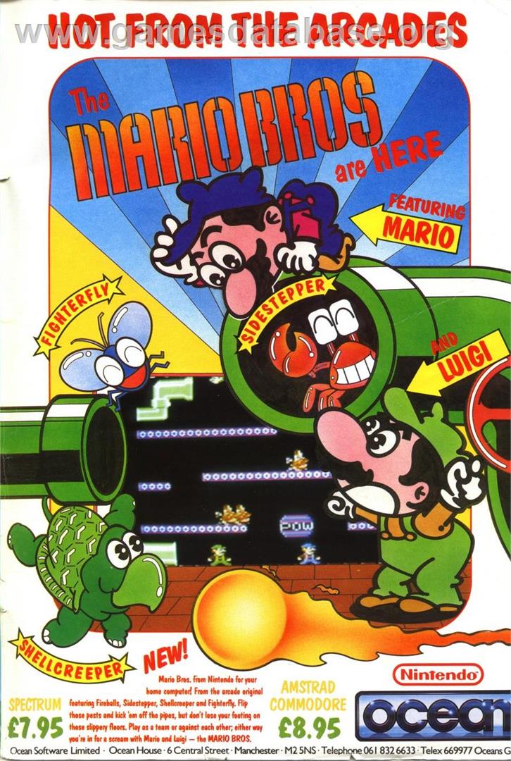 Mario Bros. - Nintendo Arcade Systems - Artwork - Advert