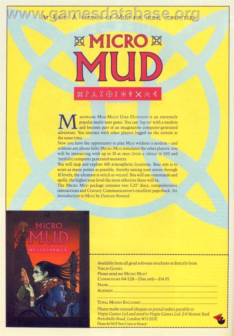 Micro-mud - Commodore 64 - Artwork - Advert