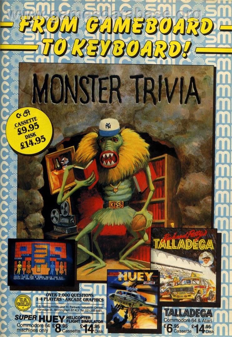 Monster Trivia - Commodore 64 - Artwork - Advert