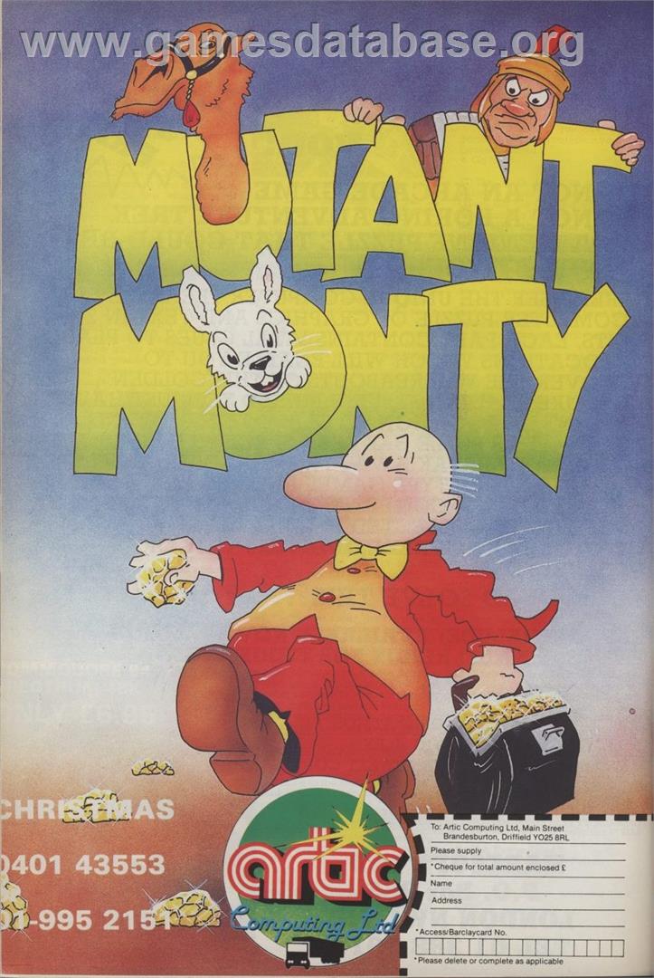 Mutant Monty - MSX - Artwork - Advert